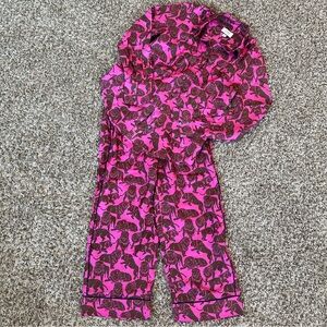 J.Crew Collections Sleepy Lion silk set size 0